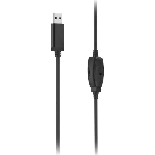 Hama (HS-USB250 V2) Lightweight Office Headset with Boom Microphone, USB, Padded Ear Pads, In-line Controls by All Mart Bristol Ltd