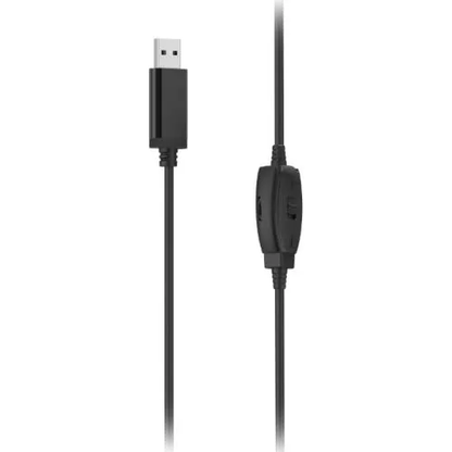 Hama (HS-USB250 V2) Lightweight Office Headset with Boom Microphone, USB, Padded Ear Pads, In-line Controls by All Mart Bristol Ltd