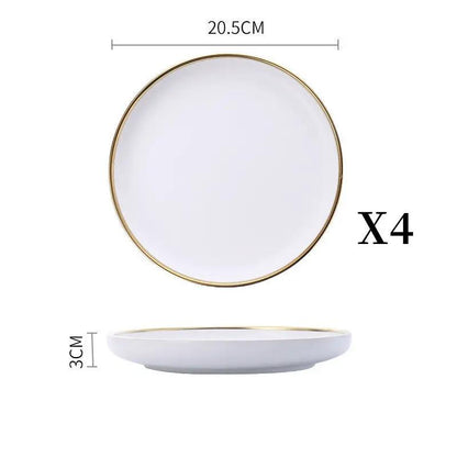 Big Soup Bowl Rice Bowl About Household Ceramic Plate by Dropshipman