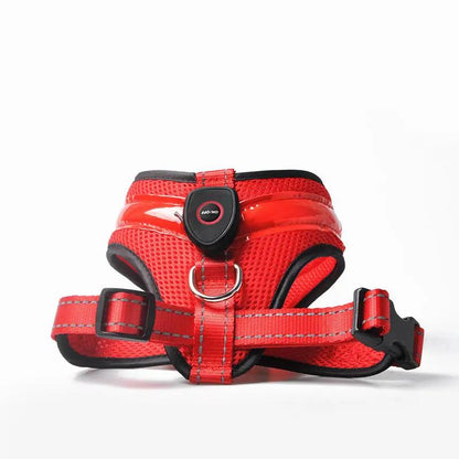 LED Luminous Dog Harness Led USB Charging Dog Chest Strap Vest Pet Safety Reflective Harness Pet Vest For Puppy Large Dog Pet Products by Dropshipman