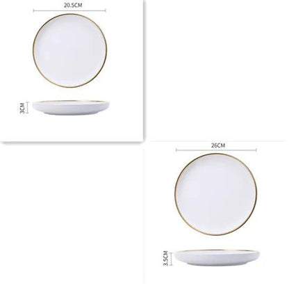 Big Soup Bowl Rice Bowl About Household Ceramic Plate by Dropshipman