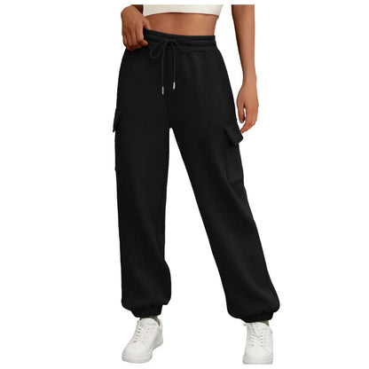 Women's Sweatpants Fleece Lined Baggy Athletic Jogger Trousers With Pockets Fall Casual Trendy Cargo Pants Fall Outfits by Dropshipman