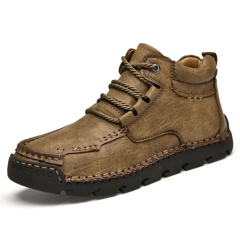 Men's Retro Casual Velvet Warm Cotton Shoes by Dropshipman