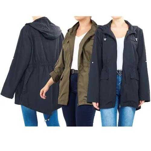 Ladies Brave Soul Plus Size Rain Mac - Raveplain by Brave Soul