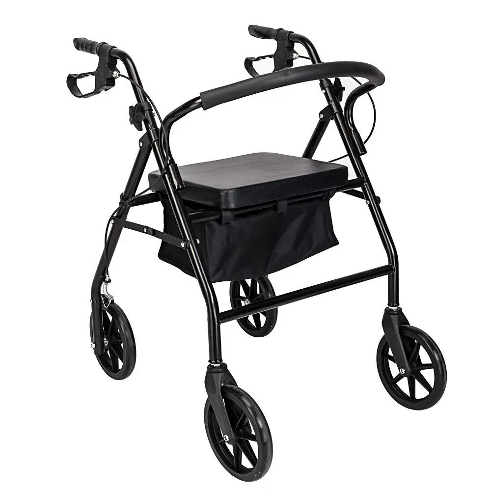 Steel Walker with Wheels Black by N/A