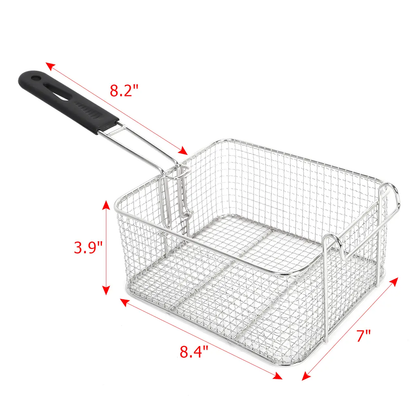 [Replace old code: 96063967] EH81 2500W 220-240V 6.3QT/6L Stainless Steel Single Cylinder Electric Fryer UK Plug by N/A