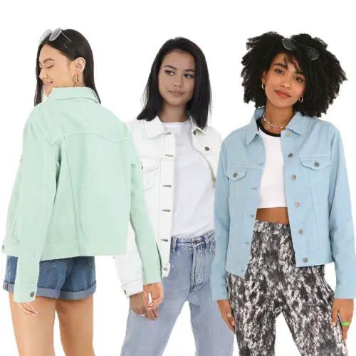 Ladies Brave Soul Blooms Denim Jacket by Brave Soul