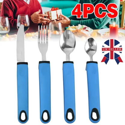 Elderly Aid Cutlery Sets Eating Easy Grip Disabled Utensil Spoon Fork Arthritis by N/A
