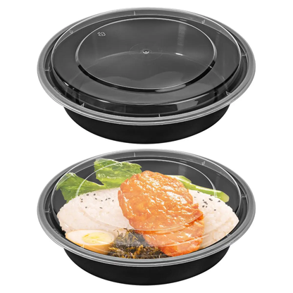 VINSANI 20pk ROUND 1 COMPARTMENT MEAL PREP CONTAINERS 1010493 by Vinsani