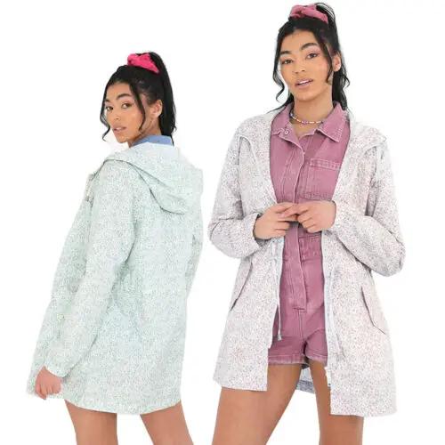 Ladies Brave Soul Lolo Ditsy Rain Mac by Brave Soul