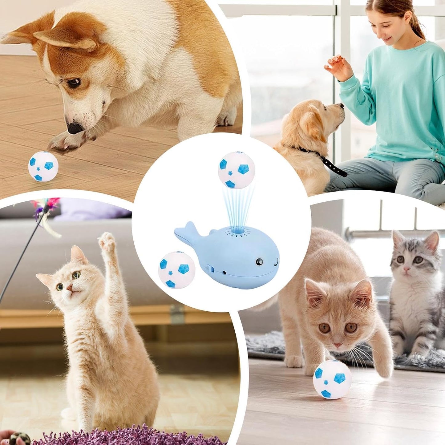 Interactive Whale Floating Toy for Cats - Motion Activated, Battery Operated Fun for All Breeds!
