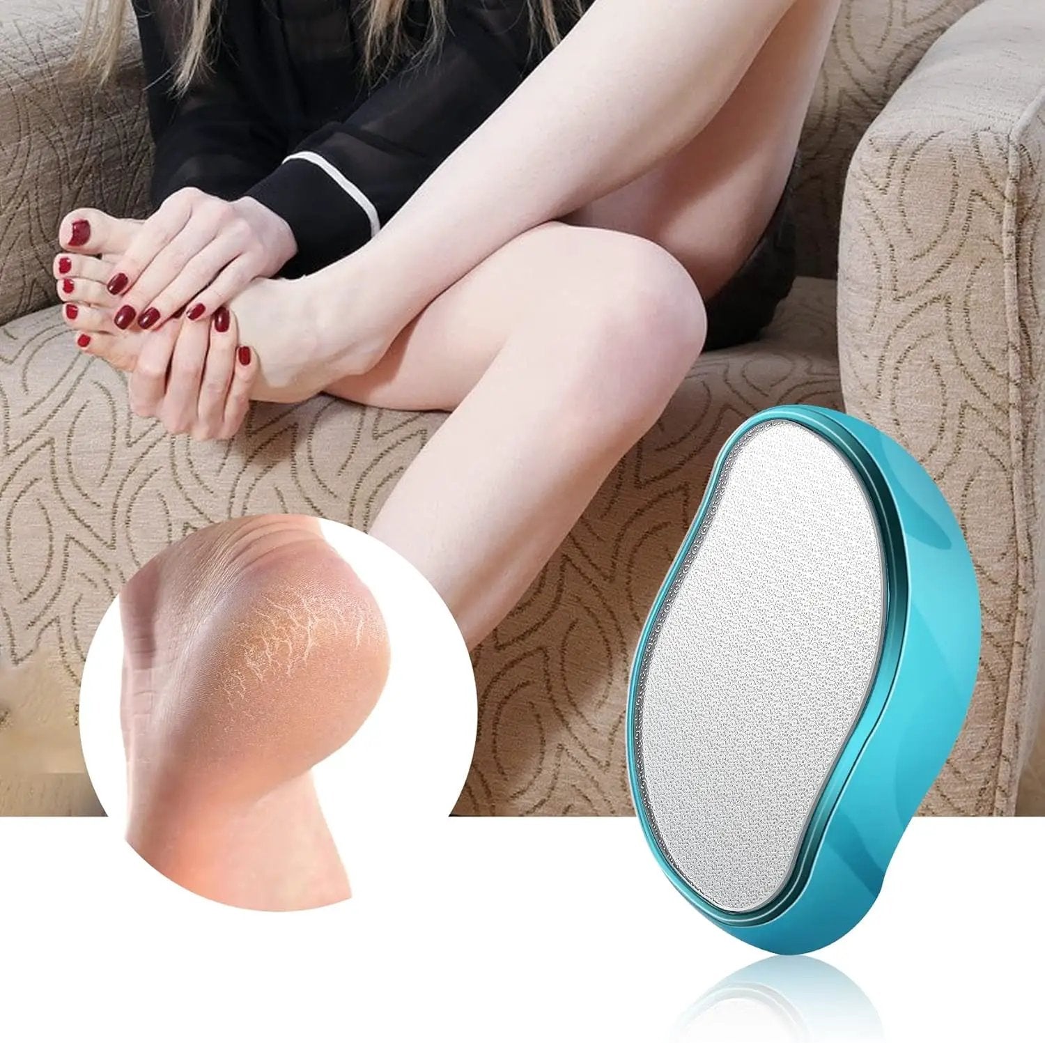 2-in-1 Nano Glass Foot File - Transform Your Feet with a Spa-Quality Callus Remover for Silky Smooth Results by All Mart Bristol Ltd