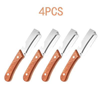 Premium-Grade Fruit & Vegetable Peeler| Sharp Stainless Steel Blade, Ergonomic Wooden Handle + Built-In Bottle Opener – Ideal for Daily Kitchen Use