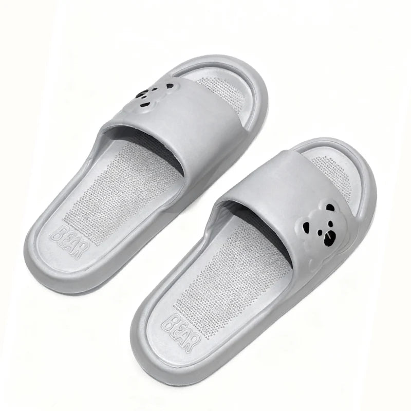 Summer Cartoon Bear Indoor Slippers for Women Lightweight Soft EVA Slides Woman Comfort Home Bathroom Non Slip Slippers by All Mart Bristol Ltd