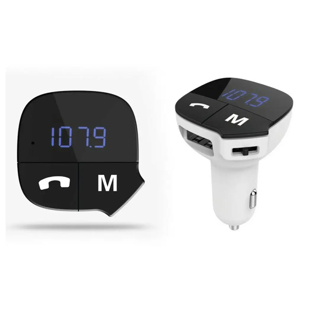 Aquarius Bluetooth Car Adapter FM Transmitter Hands-free Calling Car Kit, White by Aquarius