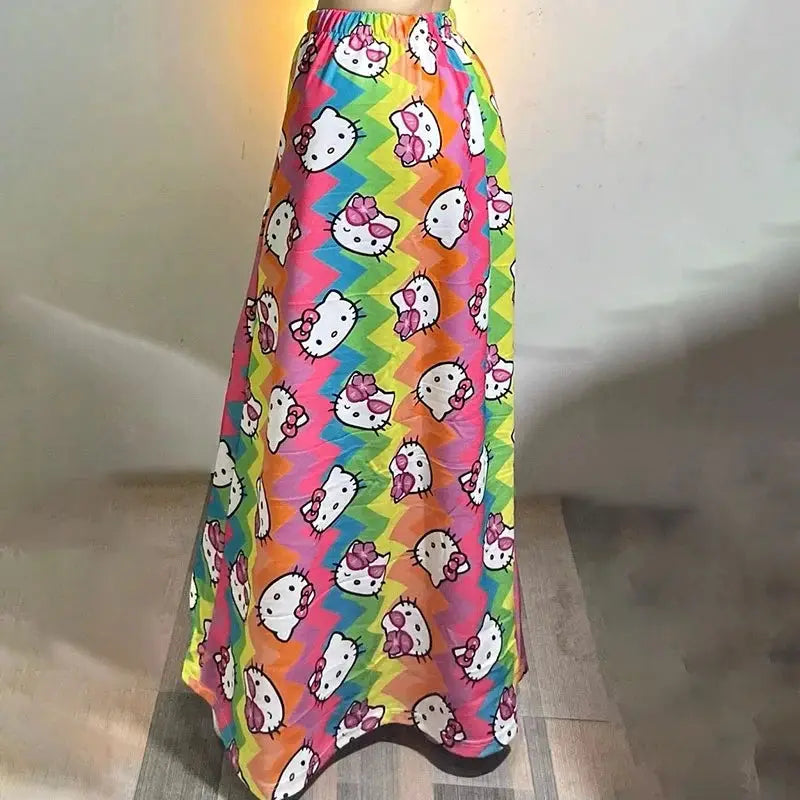 Pajama Pants Anime Kt Cat Rainbow Dopamine Trousers Skirt Cartoon Cute Loose Casual Trousers Cartoon Girl Gift Hello Kitty Loose by All Mart Bristol Ltd