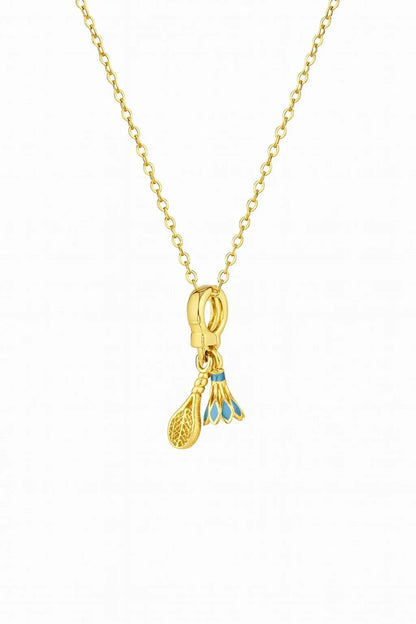 Stainless Steel Tennis Charm Necklace for Women by All Mart Bristol Ltd