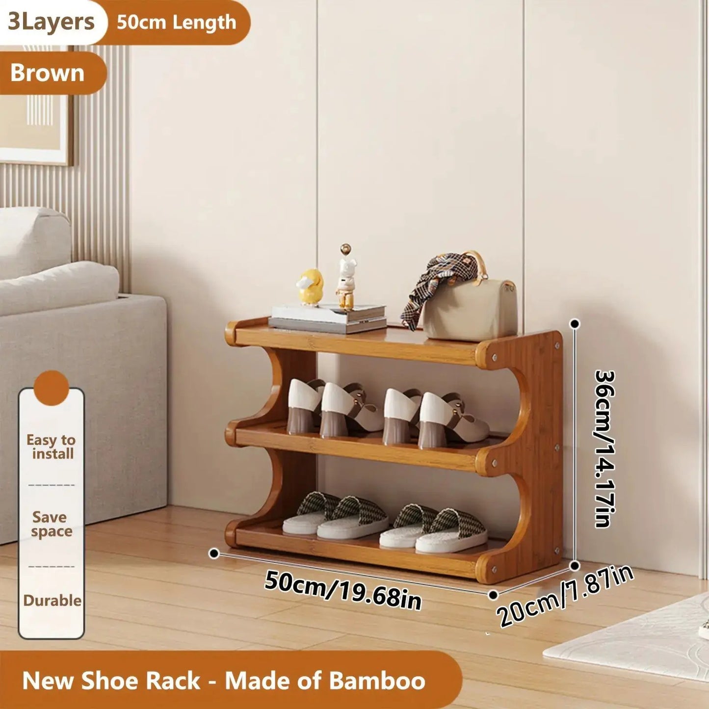 Wooden Shoe Rack, Easy to Assemble, Small Footprint, Large Storage Space, and Beautiful Appearance. by All Mart Bristol Ltd