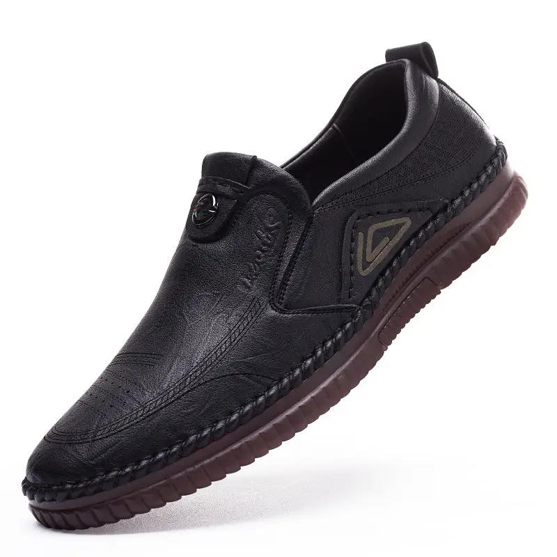 Mens Casual Soft And Breathable Leather Shoes by Dropshipman