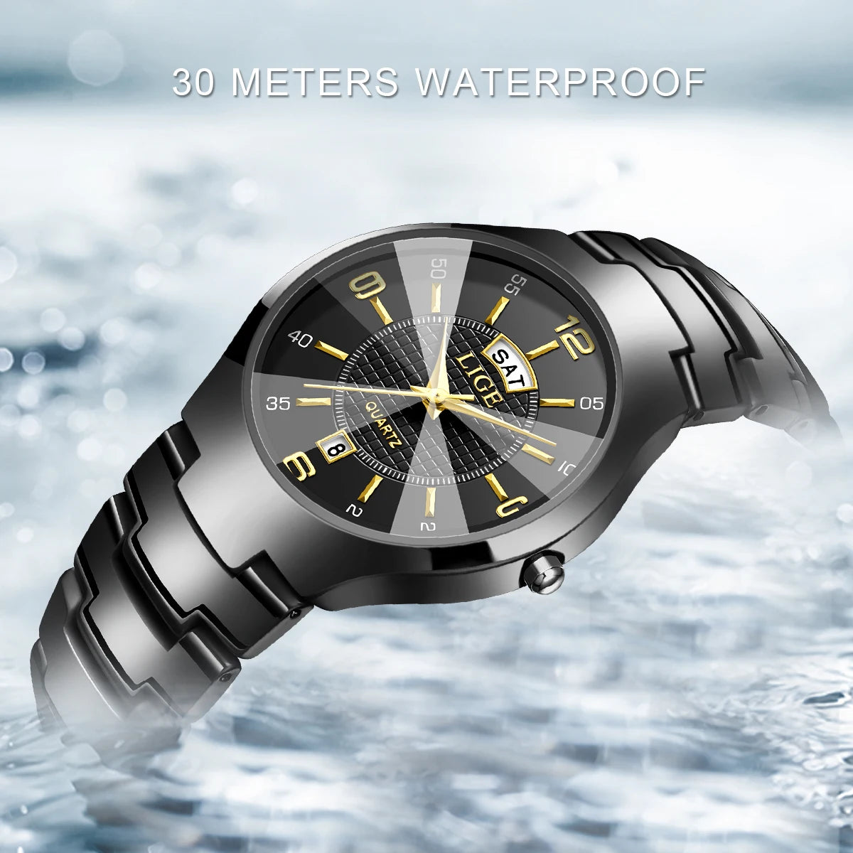 LIGE Fashion Elegant Women's Wristwatch Luxury Ceramics Strap Auto Date Week Waterproof Small Dial Quartz Watches for Woman Gift by All Mart Bristol Ltd