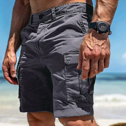 Men's Cargo Shorts Summer Multi-Pocket Button Zipper Pants With Pockers Fashion Beach Pants by Dropshipman