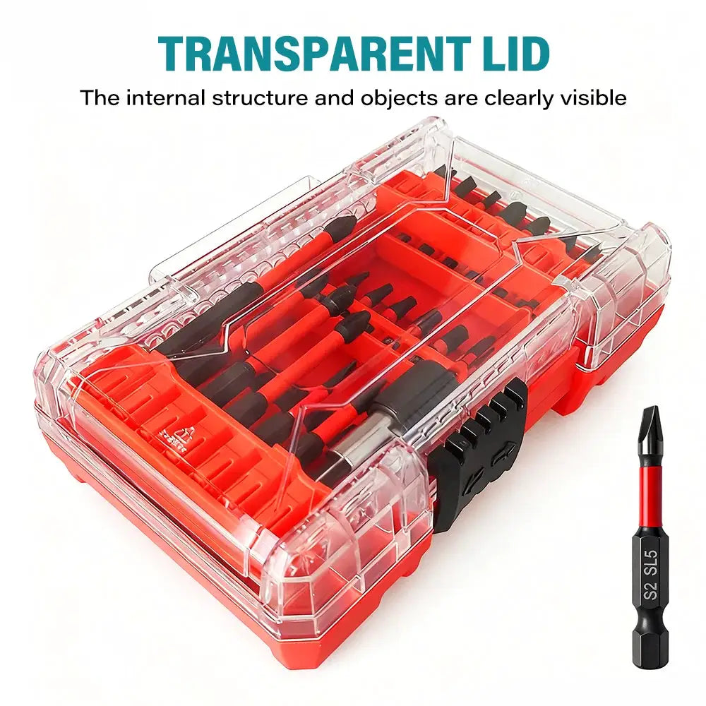 35Pcs Magnetic Screwdriver Bit Set S2 Steel Impact Driver Nut Sockets Anti-Slip High Hardness Tips with Portable Storage Case by All Mart Bristol Ltd