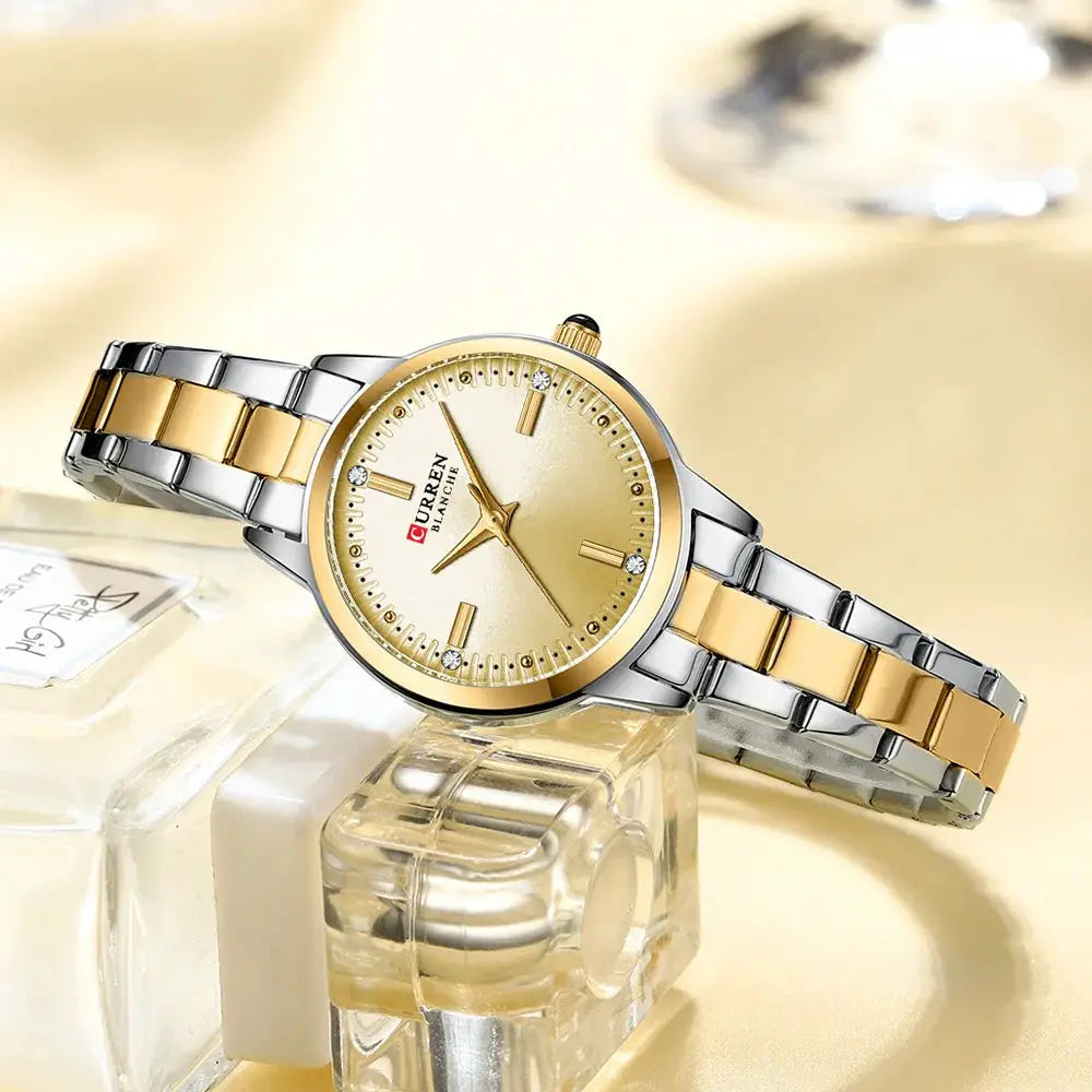 CURREN Women's Stainless Steel Strap Watch Perfect Blend of Minimalism and Fashion for Elegant Daily Wear with Box by All Mart Bristol Ltd