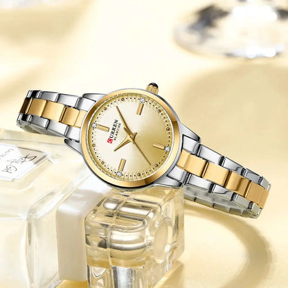 CURREN Women's Stainless Steel Strap Watch Perfect Blend of Minimalism and Fashion for Elegant Daily Wear with Box by All Mart Bristol Ltd