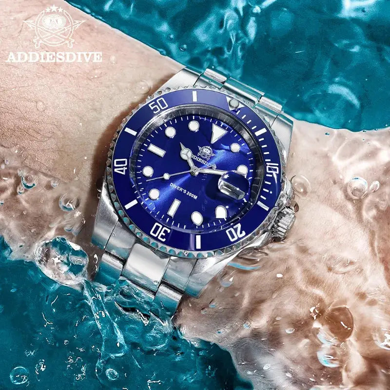ADDIESDIVE Men's Classic Watch with Ceramic Bezel 200m Water Resistant Casual Quartz Watch BGW9 Blue Luminous Gift Watch MY-H3-2 by All Mart Bristol Ltd