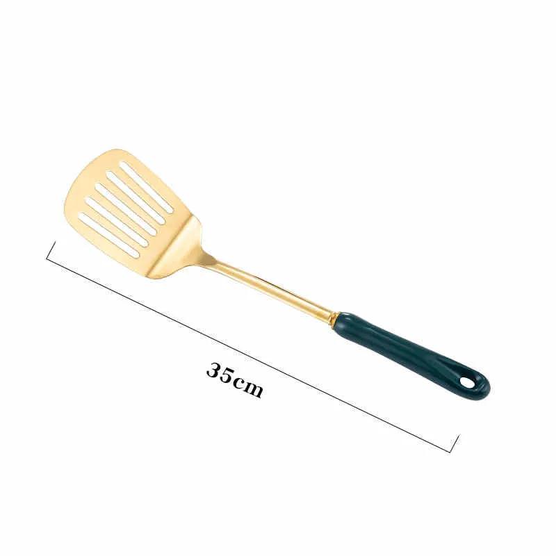 Nordic Stainless Steel Kitchen Utensils Spatula Ceramic Handle by Dropshipman