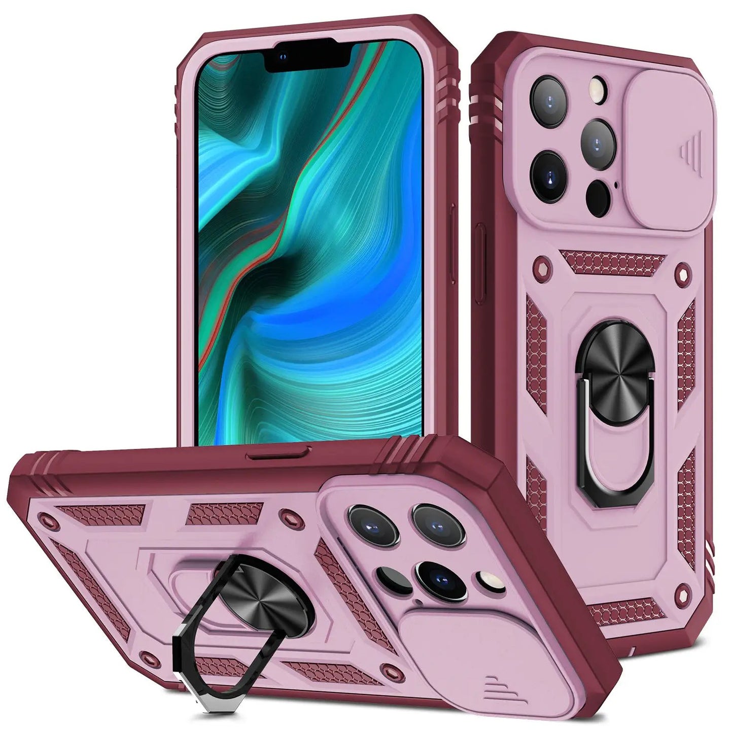 New Magnetic Mobile Phone Case With Sliding Window Bracket by Dropshipman