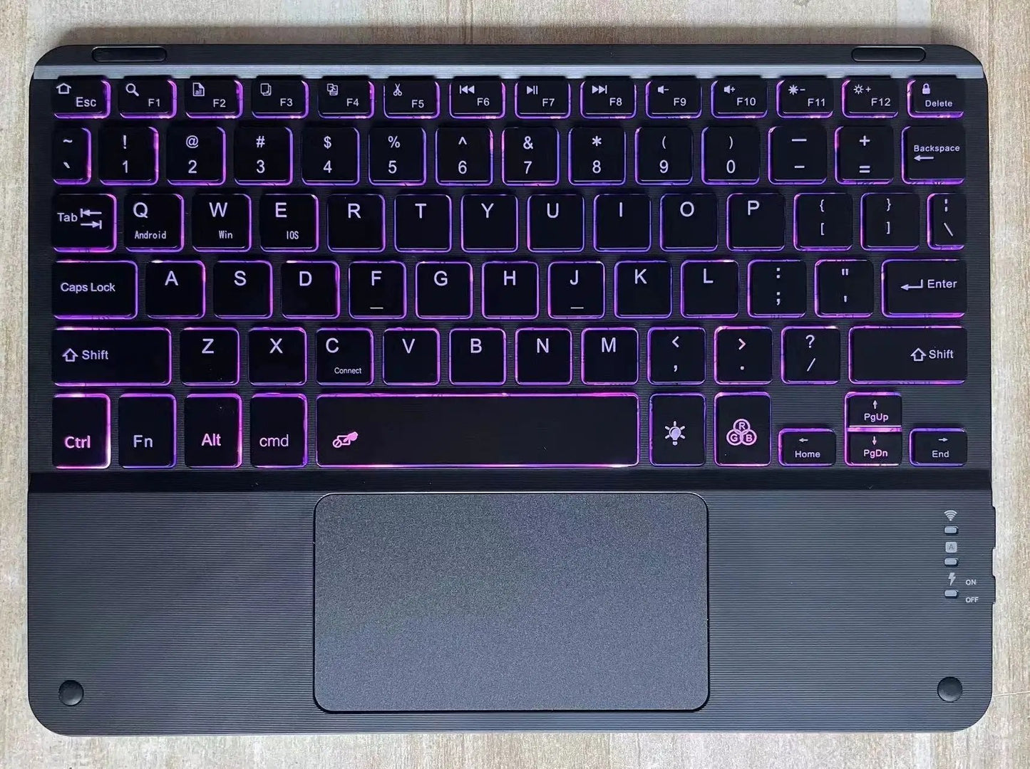 Bluetooth Keyboard With Touch For Mobile Phone Tablet Wireless Rechargeable by Dropshipman