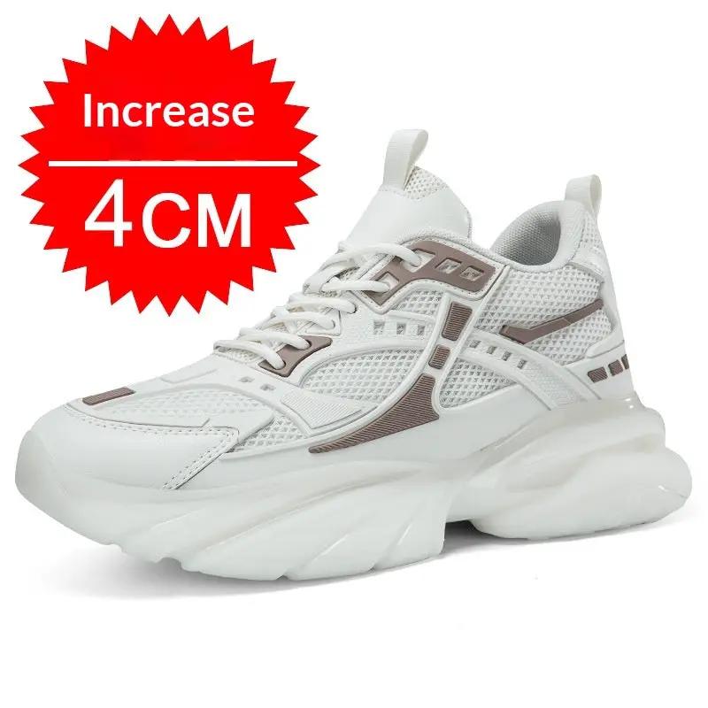 Autumn Winter Mesh Breathable Invisible Height-Boosting Casual Sneakers by Dropshipman