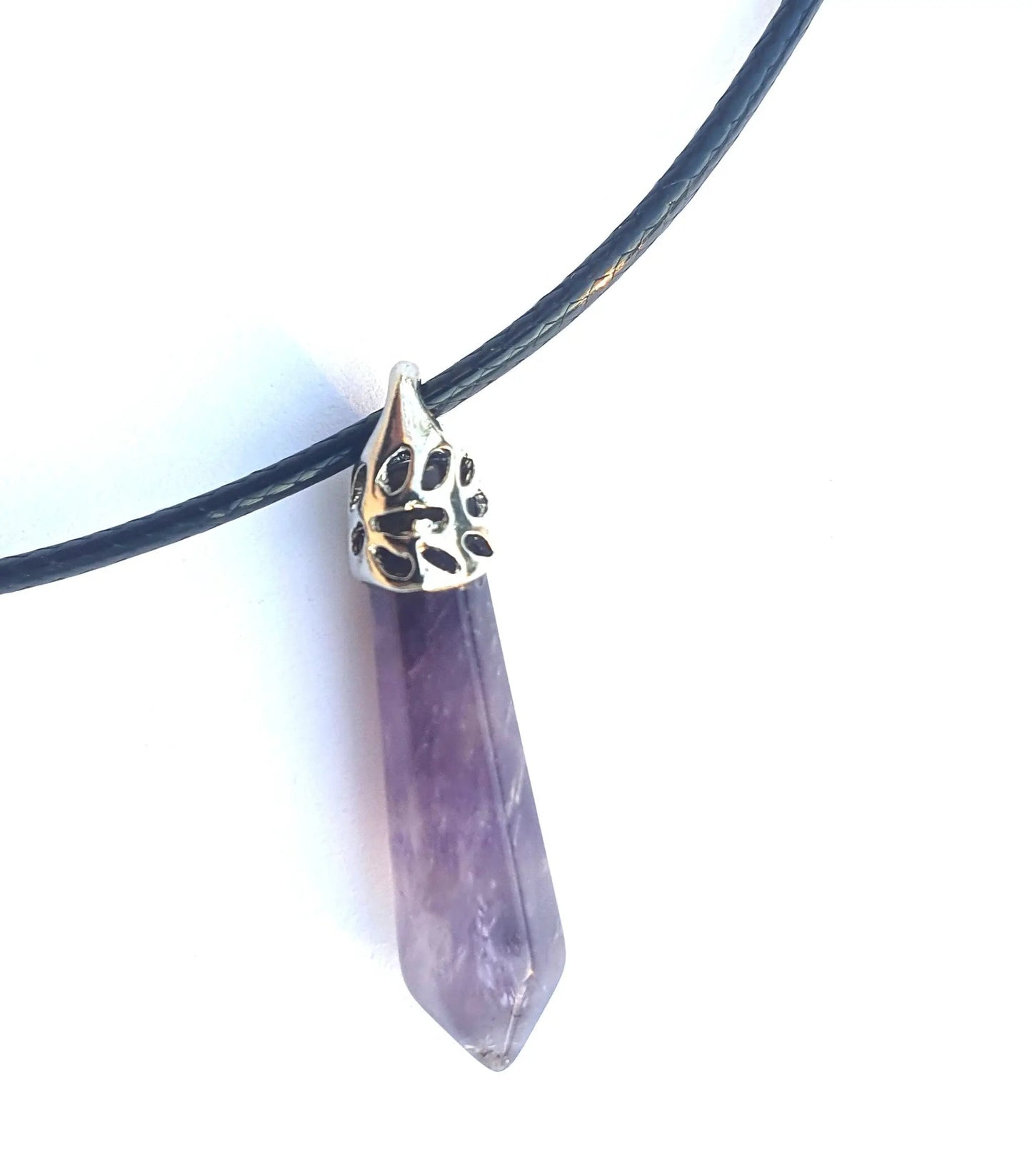 Crystal Point Pendant Necklace - Amethyst by Equinox Rocks