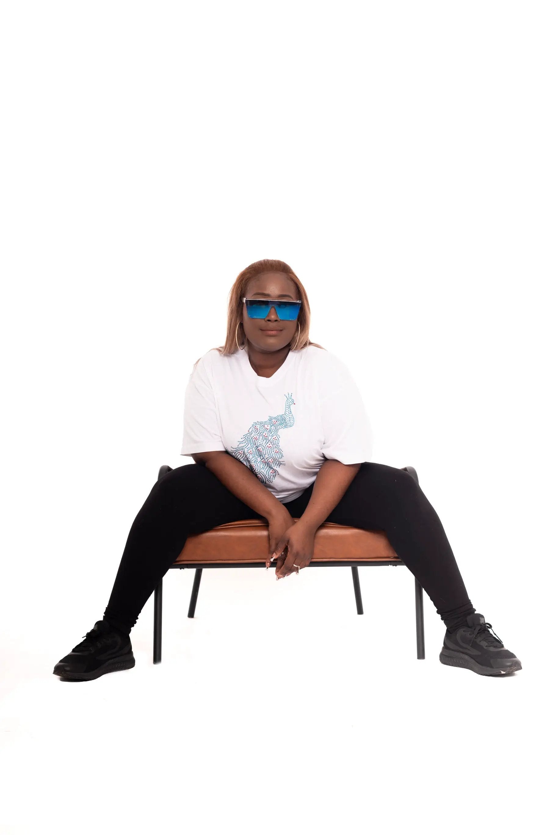 Blinged Peacock Tshirt by Ewa London