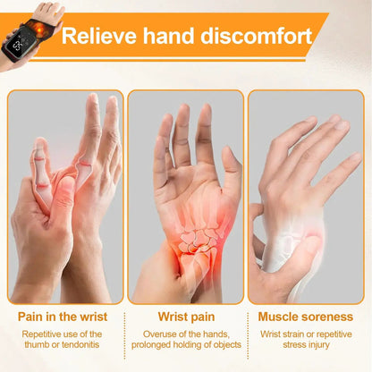 Heated Wrist Massager,Rechargeable Cordless Wrist Massager, Wireless Wrist Heating Pad with 3 Heating & Vibration Modes,Wrist Massager for Wrist Pain Relief,Christmas Gifts for Women Men by All Mart Bristol Ltd