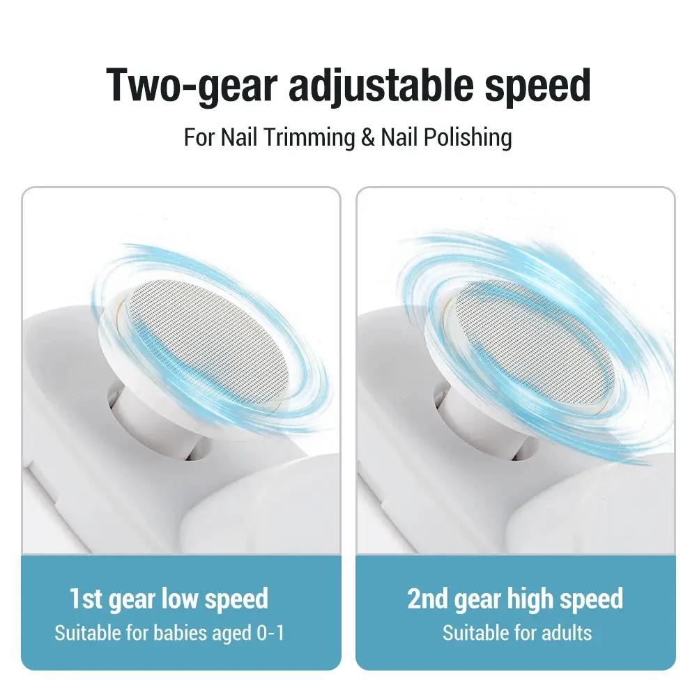 Electric Nail Clipper Grinding and Polishing with Light Automatic Nail Trimmer Rechargeable Nail Cutter Manicure for Baby Adult by All Mart Bristol Ltd