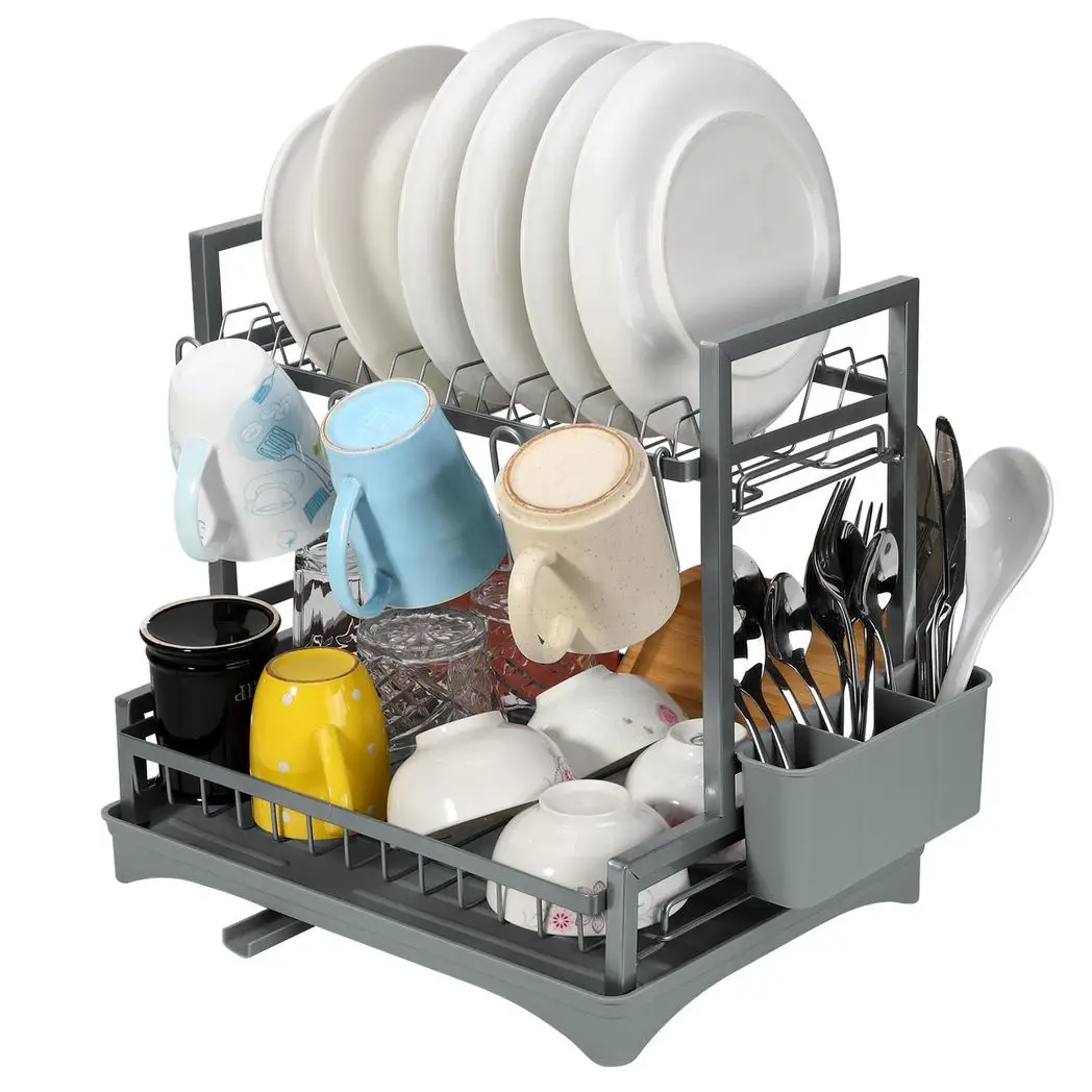 VINSANI 2 TIER DISH DRAINER GREY 1010430 by N/A