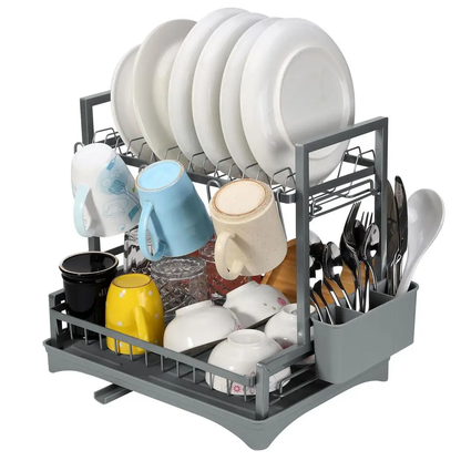 VINSANI 2 TIER DISH DRAINER GREY 1010430 by N/A