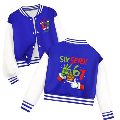 Children's Christmas Six Seven Baseball Hoodie Costume Uniform Casual Spring Autumn Wear for Boys And Girls by All Mart Bristol Ltd