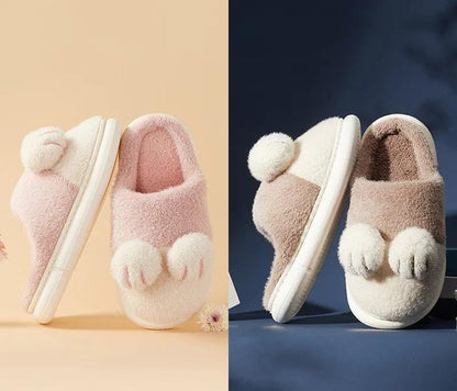 Cat's Claw Cotton Slippers Women Cute Plush by Dropshipman