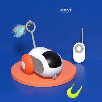 Remote Control Interactive Cat Car Toy USB Charging Chasing Automatic Self-moving Remote Smart Control Car Interactive Cat Toy Pet Products by Dropshipman
