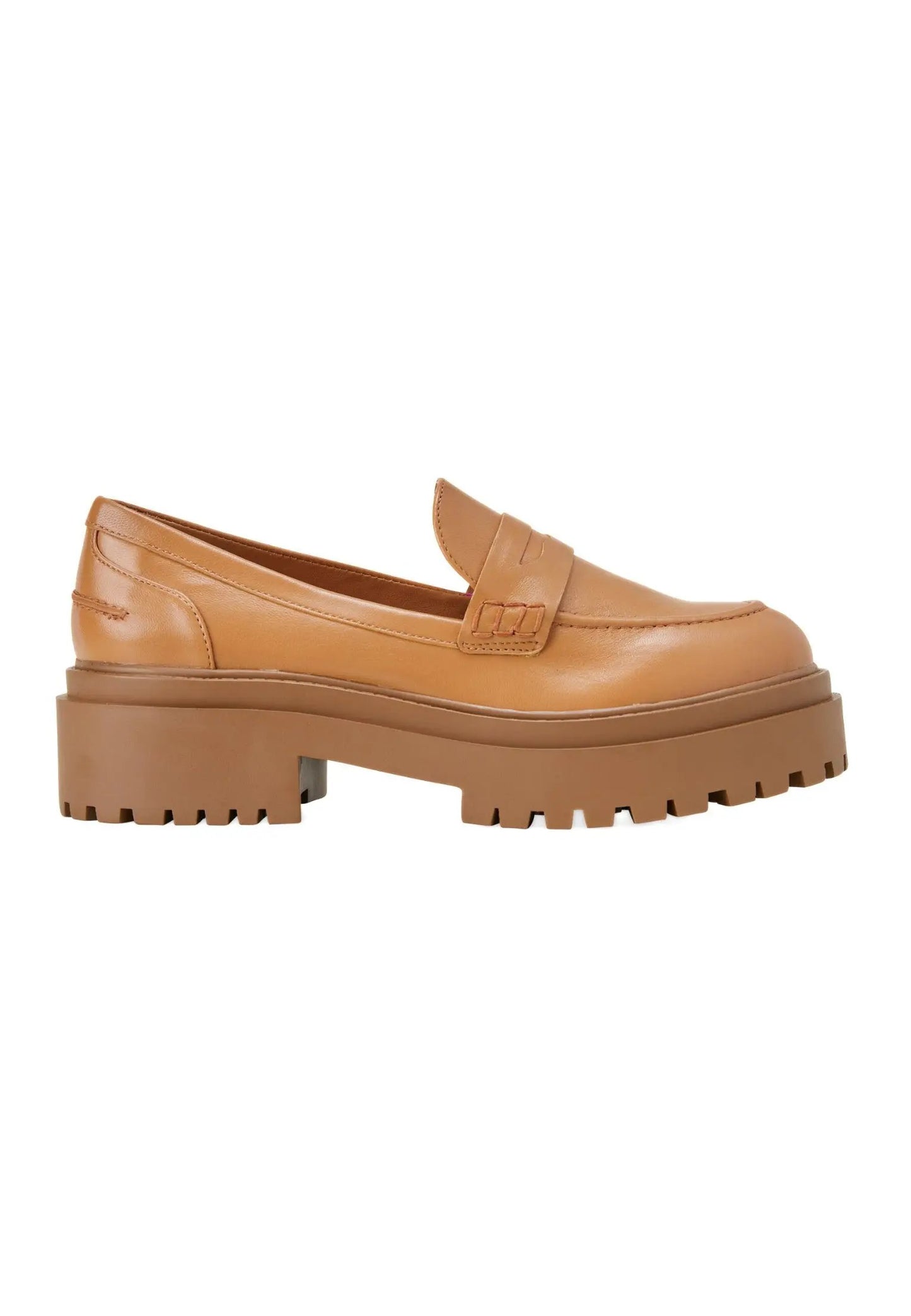 Women’s Brown Leather Loafers – Chunky Block Sole Design by Atelier