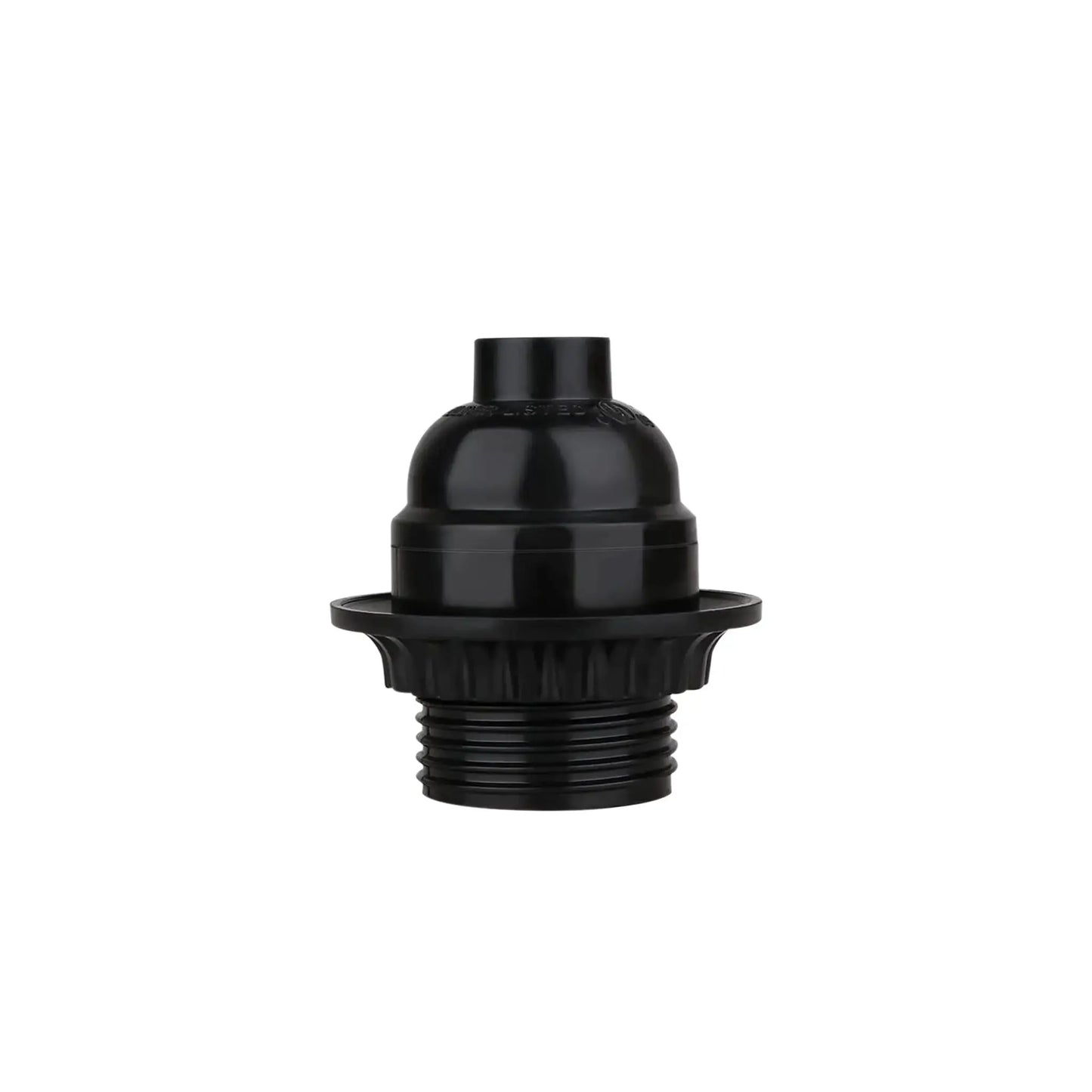 E27 Lamp Holder Black Plastic Pendant Socket Screw Cap 5 Pack ~4390 by LEDSone UK Ltd