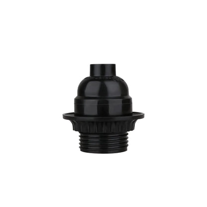 E27 Lamp Holder Black Plastic Pendant Socket Screw Cap 5 Pack ~4390 by LEDSone UK Ltd