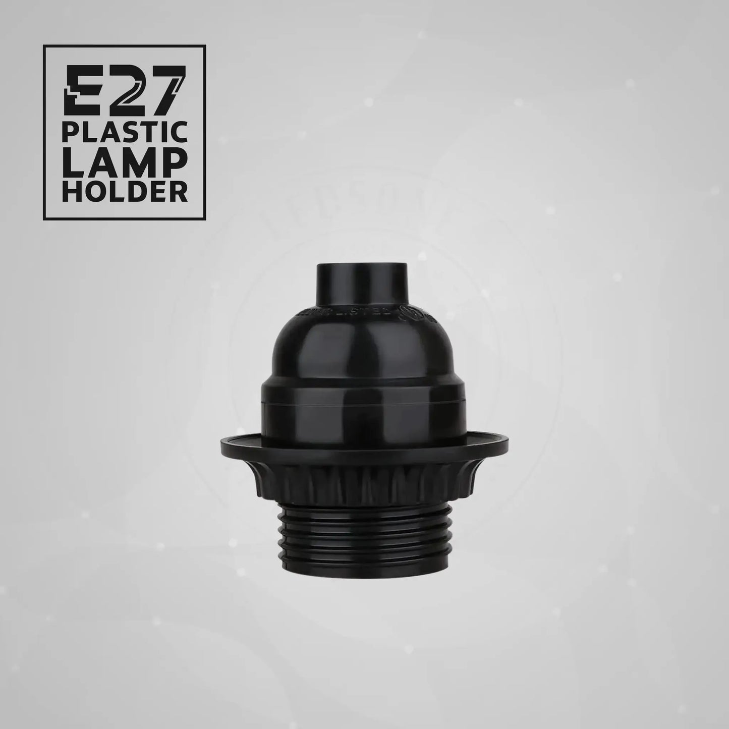 E27 Lamp Holder Black Plastic Pendant Socket Screw Cap 5 Pack ~4390 by LEDSone UK Ltd
