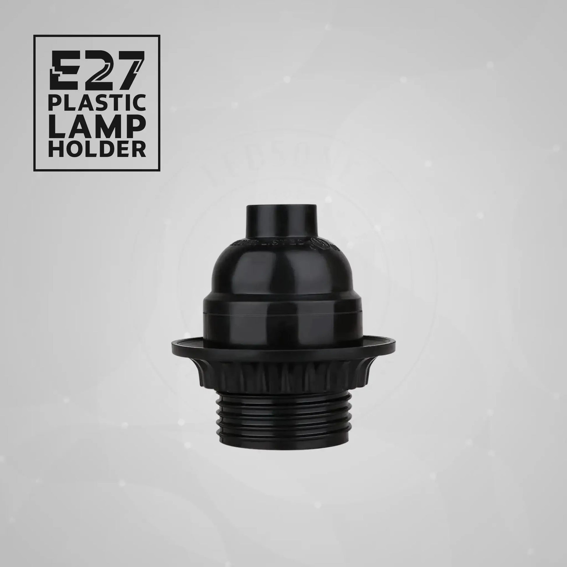 E27 Lamp Holder Black Plastic Pendant Socket Screw Cap 5 Pack ~4390 by LEDSone UK Ltd