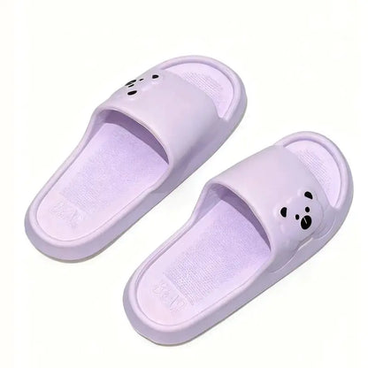 Summer Cartoon Bear Indoor Slippers for Women Lightweight Soft EVA Slides Woman Comfort Home Bathroom Non Slip Slippers by All Mart Bristol Ltd