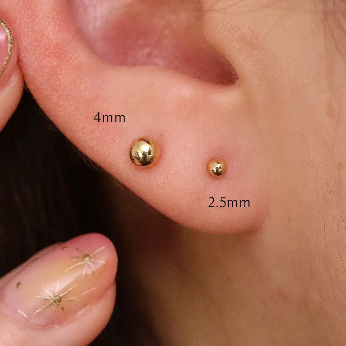 Simple ball stud earrings by Nabi London