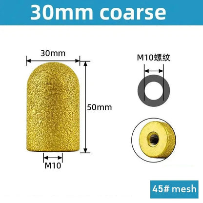 M10 Diamond Brazed Backwater Grinding Wheel Finger Bit Milling Cutter Trimming Abrasive Round Head for Dressing Quartz Stone by All Mart Bristol Ltd
